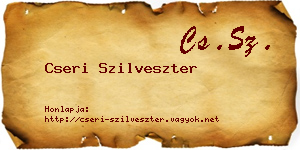 Cseri Szilveszter névjegykártya